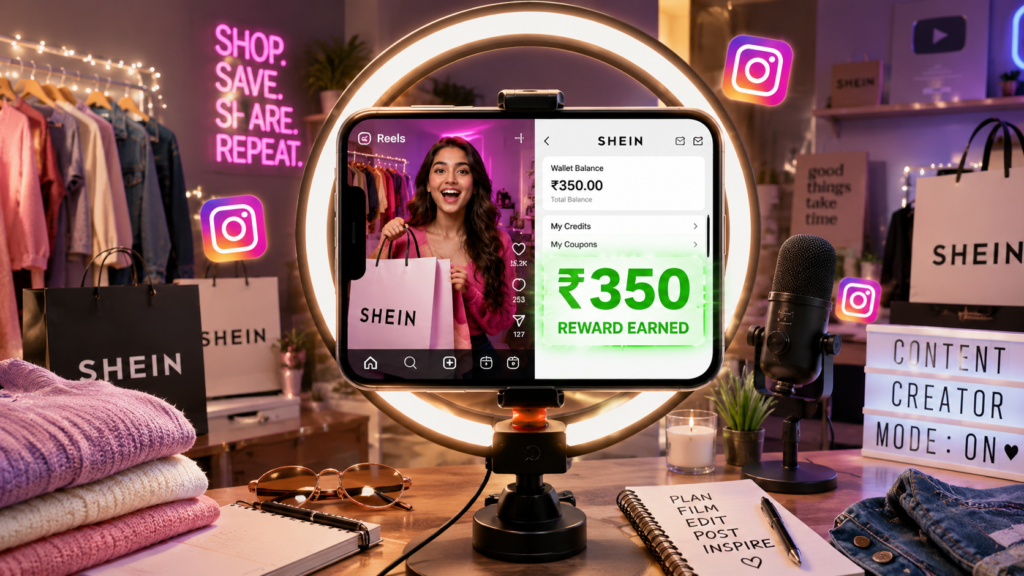 Shein App New Shopping Offer: Earn Free Credits for Reels & Posts (Proof Inside)